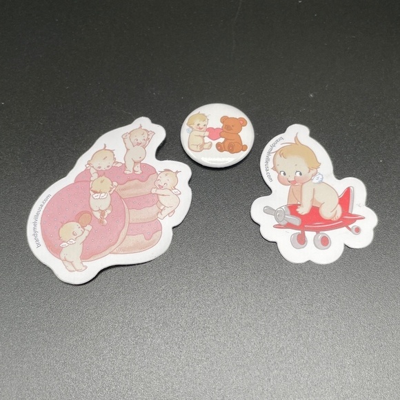 Brandy Melville Pin and 2 Stickers - Picture 1 of 9